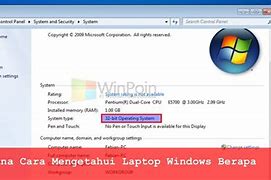 Cara Mengetahui Laptop Pakai Windows Berapa